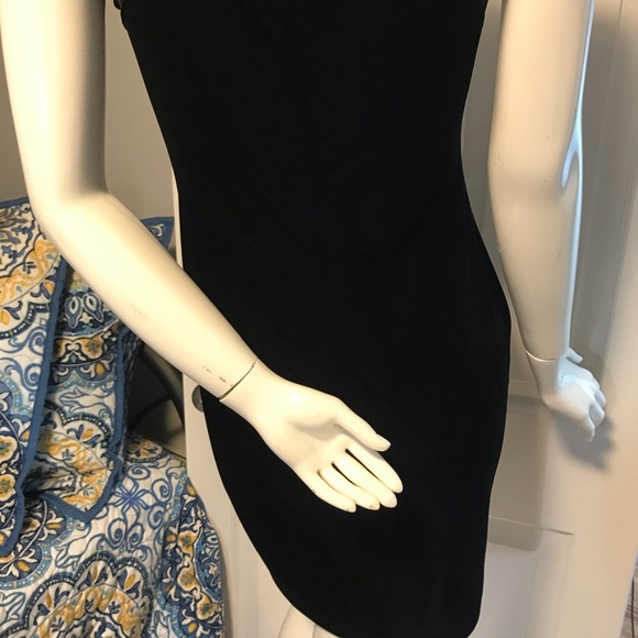 Under Skies Black Velvet Cocktail Dress Size Large - Picture 4 of 8